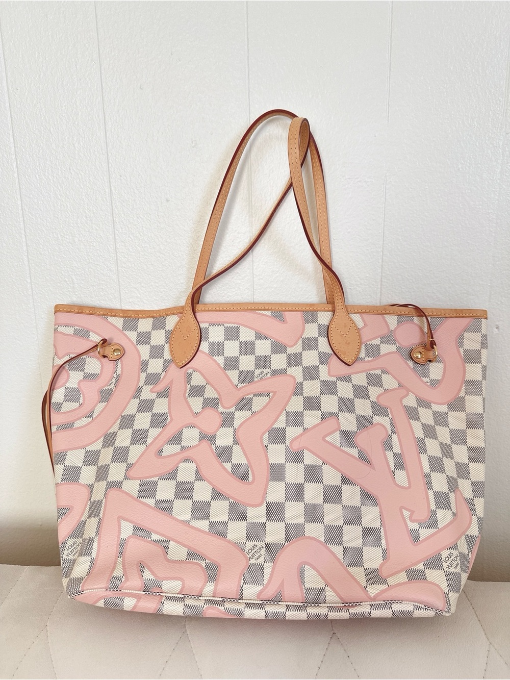 Louis Vuitton Neverfull MM Tahitienne Damier Azur Limited Edition 2017 Full Set - Picture 14 of 15